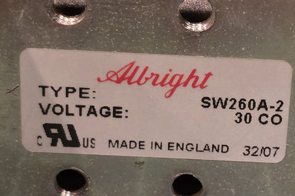 Albright SW260A-2 Heavy Duty DC Contactor 300A 24V Coil Busbar NO (Pre-owned)