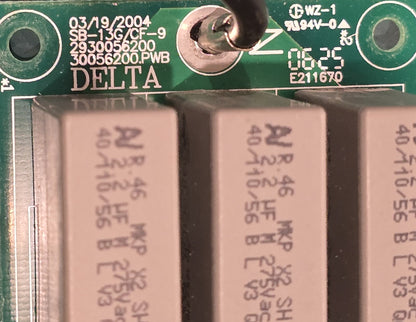 Delta 5505602151 SB-13G/CF-9 2930056200 X2 Capacitor Filter Board (Pre-owned)