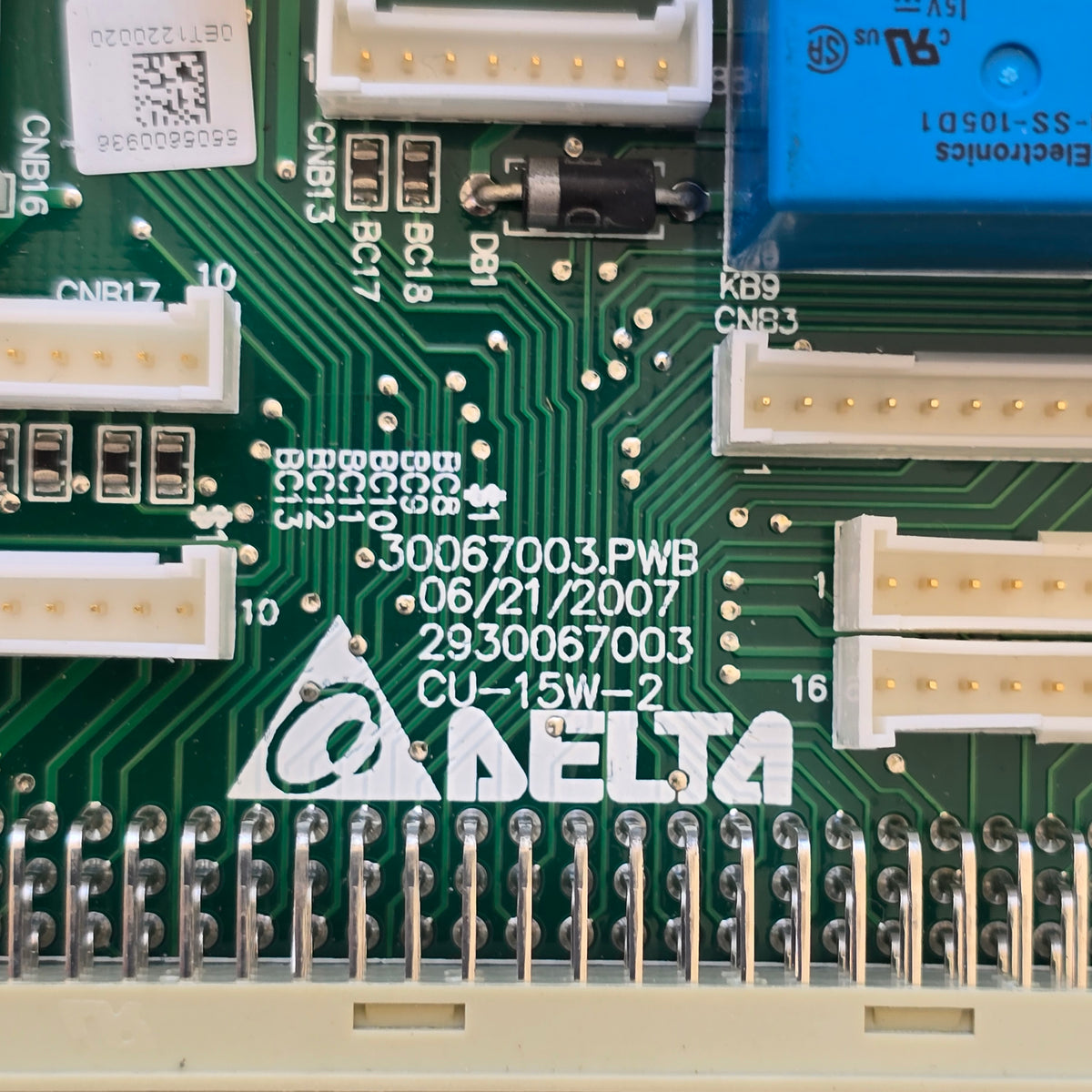 Delta 5505600936 CU-15W-2 2930067003 CSU Relay I/O Board DIN41612 (Pre-owned)