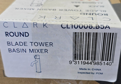 Clark CL10008.B5A Round Blade Tower Basin Mixer Matte Black (New Opened)