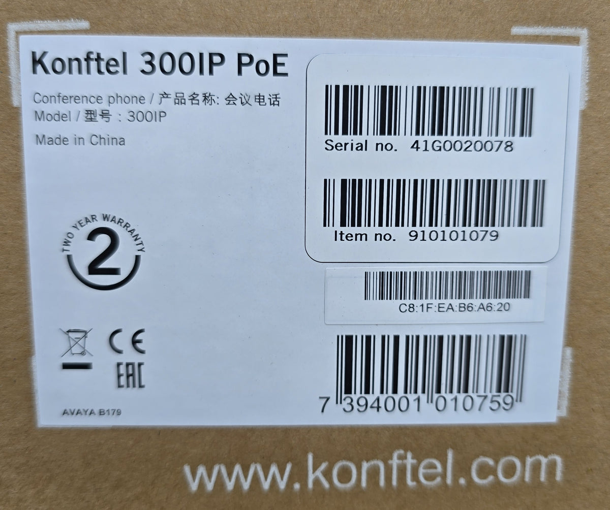 Konftel 300IP PoE 910101079 SIP Conference Phone OmniSound HD (New Opened)
