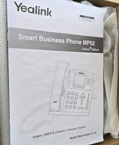 Yealink MP52 Teams Edition Smart Business IP Phone Microsoft Teams (New Opened)