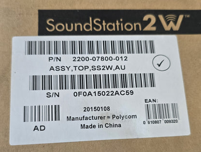Polycom SoundStation2W 2200-07800-012 Wireless Conference Phone AU (New Opened)