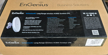 EnGenius EnStationAC Long Range AC866 Outdoor Wireless Bridge 5GHz (New Opened)