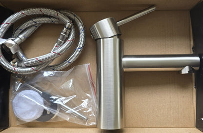 Bad und Kuche BKM203-BN Rund Basin Mixer Brushed Nickel WELS 5 Star (New Opened)