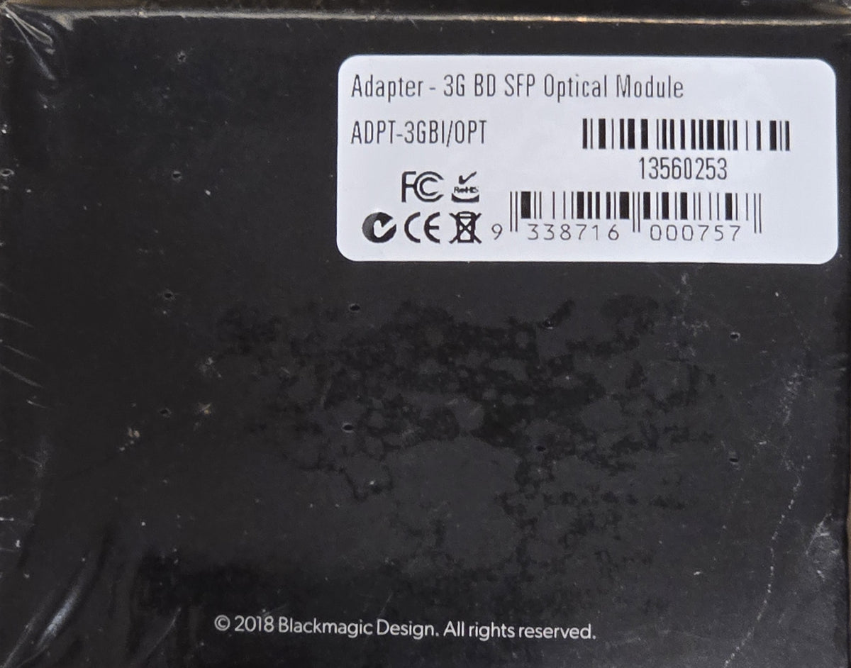 Blackmagic-Design ADPT-3GBI/OPT 3G-SDI Optical SFP Module (New Sealed)