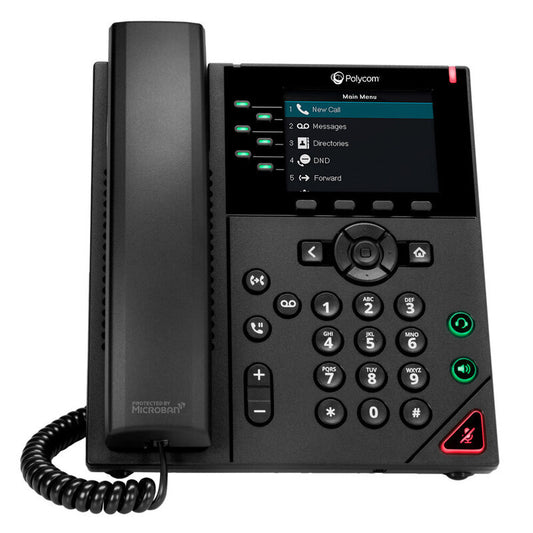 Polycom VVX 350 2200-48830-025 6-Line PoE Business IP Phone (New Opened)