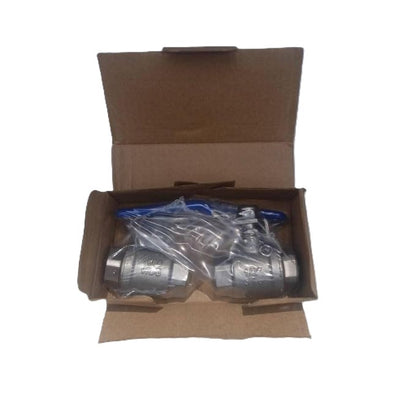 OEM HFQ11F 1/2 Inch 304 SS Ball Valve Internal Thread (2 Pack] (NEW In Box)