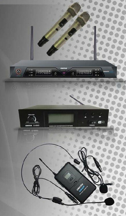 Orator D690TD UHF Receiver System 1-Ch True Diversity 100 Freq Mic Kit (NEW)