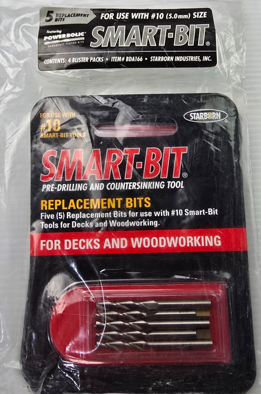 SMART-BIT BDA166 [4 Lots] 5-Pack Tool Replacement Pre-drill 10g 30mm 1-1/8" (NEW)