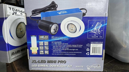 Crompton XL-LED MINI PRO LED Gimbal Downlight Kit 3000K dimmable