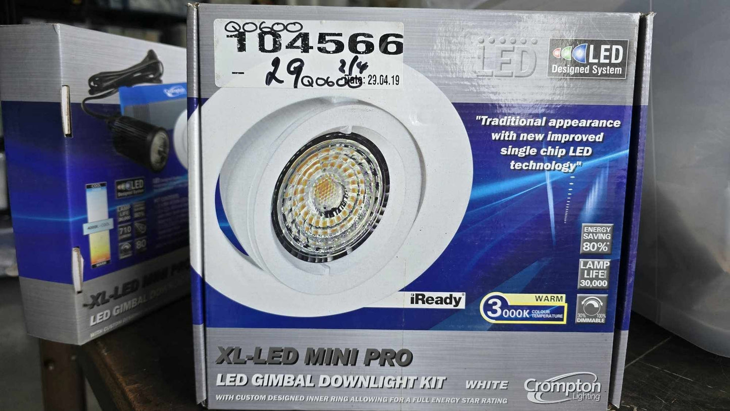 Crompton XL-LED MINI PRO LED Gimbal Downlight Kit 3000K dimmable