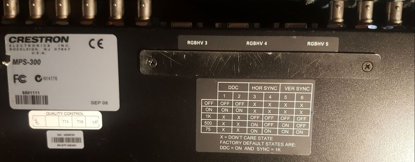 Crestron MPS-300 Multimedia Professional Media Presentation System (PreOwned)