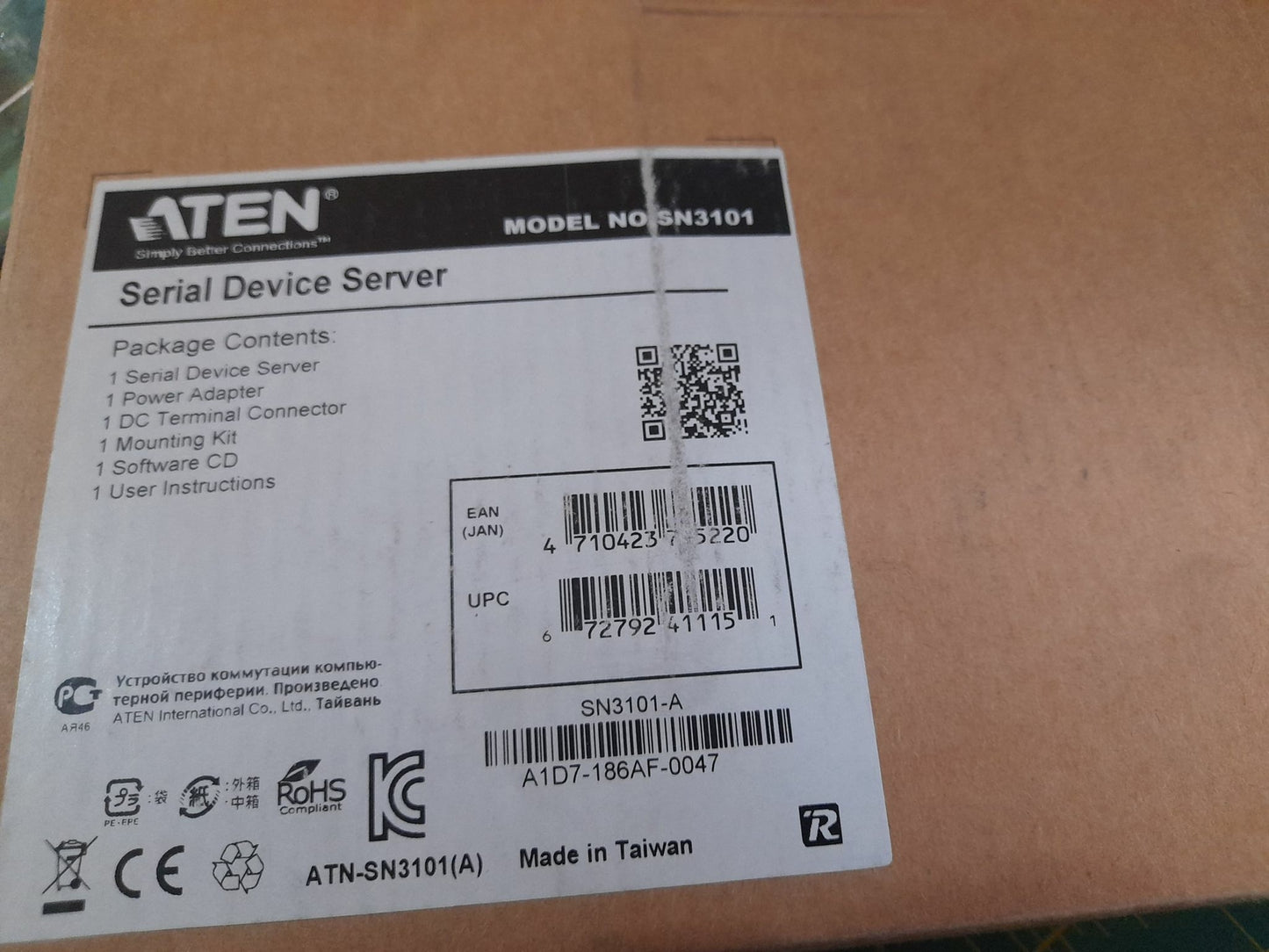 Aten SN3101 1-Port Serial Device Server (NEW In Box)