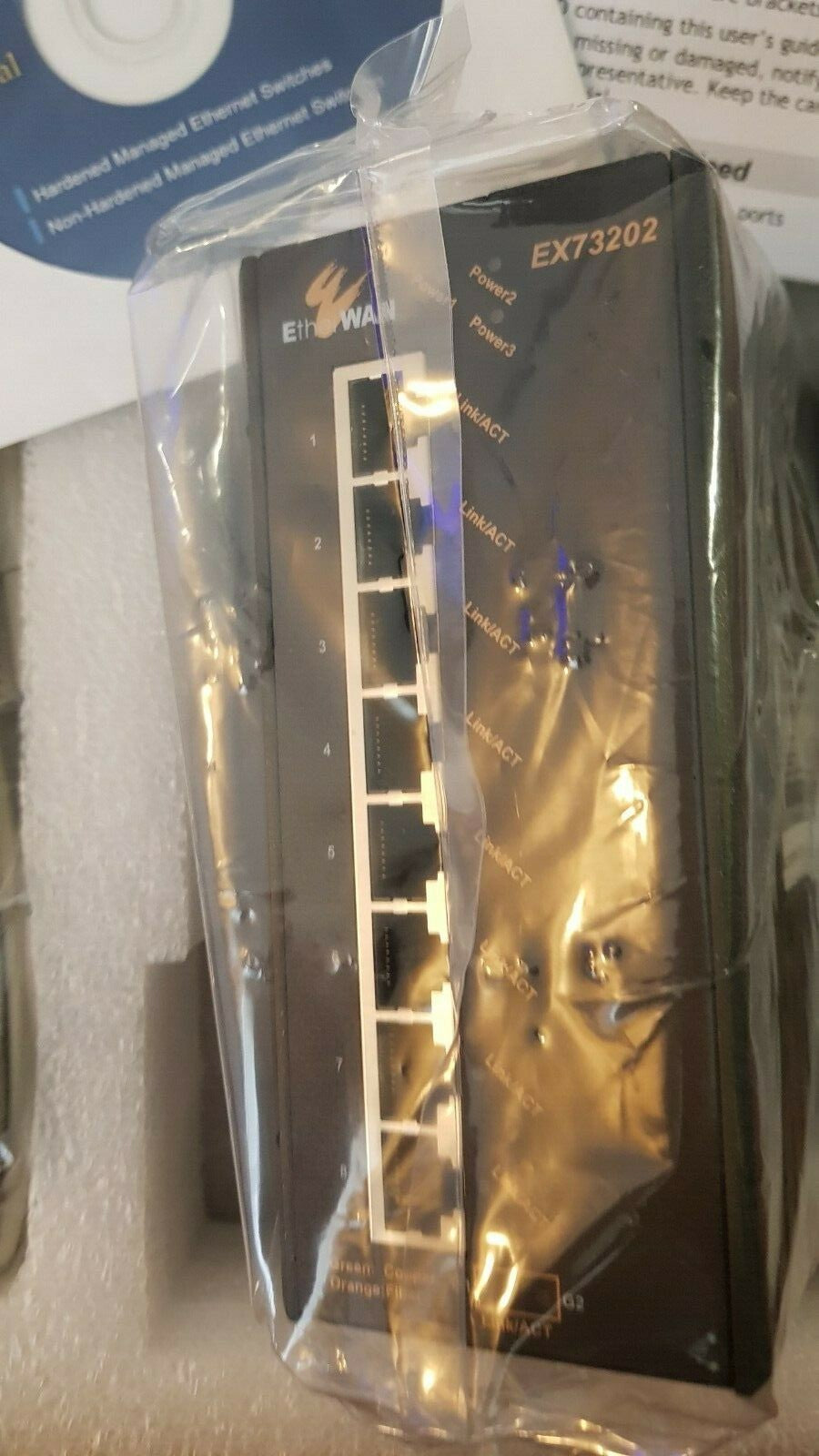 EtherWAN EX73202-0AB Hardened Managed Industrial Switch 8x100 2x1000 (NEW)