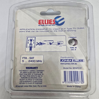 JONSA ELLIES BPAPO1F Skirting Outlet F Female to F Female (NEW)