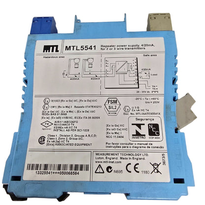 MTL MTL5541 hazardous 1Ch Isolation Barrier Repeater Power Supply (Pre-owned)