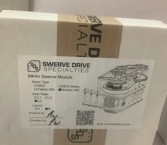 SDS MK4n Swerve Module, Kraken X60, L2 Gear Ratio, Layout B, Robotics