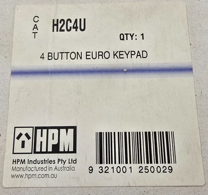 HPM H2C4U iControl 4 button Euro keypad SELV Only (NEW In Box)