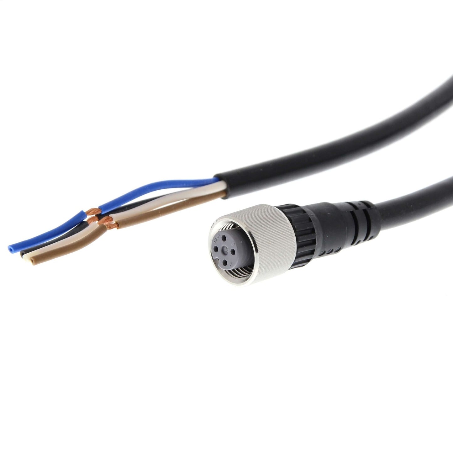 OMRON XS2F-E421-G80-E [5PC] Sensor cable, M12 straight (F) 4P A PVC IP69K 5m (NEW)