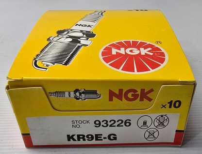 NGK KR9E-G Nickel Spark Plug 93226 Japanese 16mm Jet-Ski  (NEW in Box) [10 Pack]