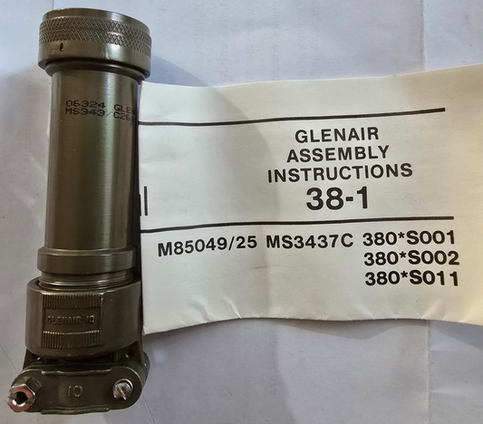 GLENAIR M85049/25-26W Circular MIL Spec Backshell Straight Size 16 (NEW)