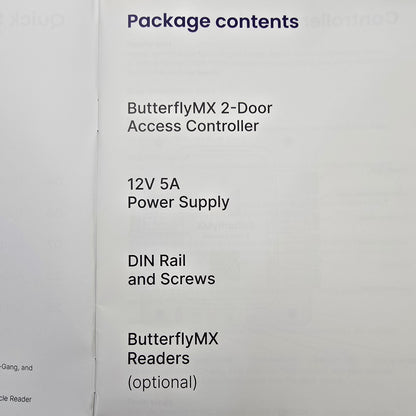 ButterflyMX 2-Door Access Controller Kit PSU DIN Keypad Reader & Fobs (NEW)