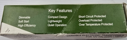 National-Lighting 71-ET60T 20-60VA Dimmable Electronic Transformer Halogen Lamp