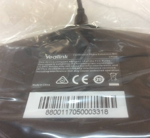 Yealink CPE80 Expansion Microphone For CP860 Conference Phone (New In Box)