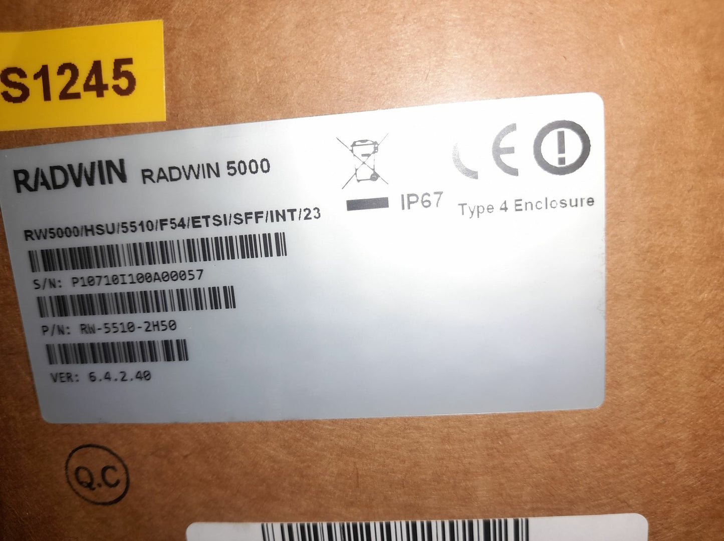 Radwin 5000 Subscriber Module RW-5000/5510/F54
