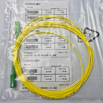 COMMSCOPE CZ4306-000 Fiber Optic Patch Cord Simplex SC/APC yellow 3.5m (NEW)