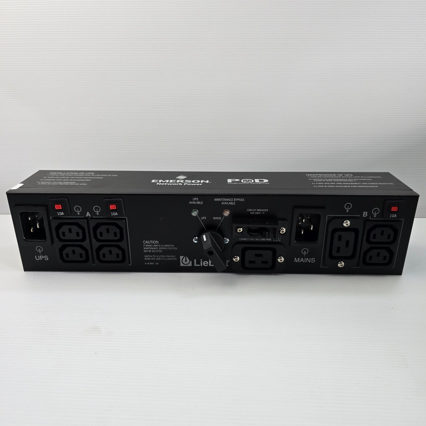 Liebert MP2-220L Micro POD Ext Maint Bypass Switch 230VAC 16A UPS (USED No Acc)
