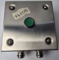 B&R TE1108MF/S IP66 SS Enclosure Green Pushbutton wired 2 x Glands 150x150x80
