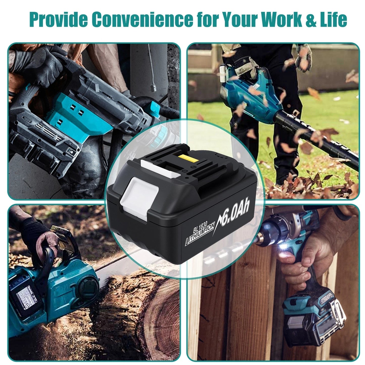 BT1860 18V 6000mAh 108Wh Li-ion Rechargeable Battery For Makita 18V LXT (NEW)