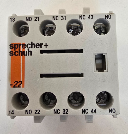 Sprecher+Schuh CA7-PV-22 CS7 Auxiliary Contact 2N/O 2N/C Top Mount (NEW In Box)