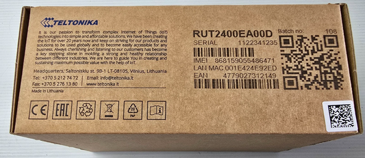 Teltonika RUT240 Industrial 4G LTE Wireless Wi-Fi Router (NEW In Box)
