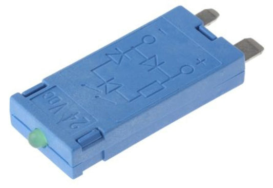 FINDER 99.01.9.024.99 MODULE, DIODE + LED, 6V to 24V DC Plug In Interface