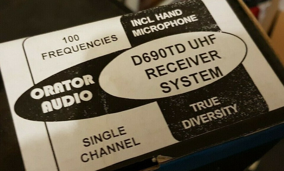 Orator D690TD UHF Receiver System 1-Ch True Diversity 100 Freq Mic Kit (NEW)