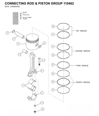 Quincy 2022114601, St, Ring, Piston, Standard-Size