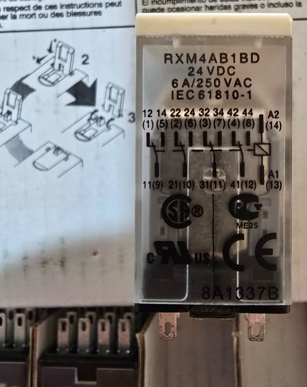SCHNEIDER RXM4AB1BD Harmony Relays 6A 4CO lock test 24V DC [10 Pack] (NEW)