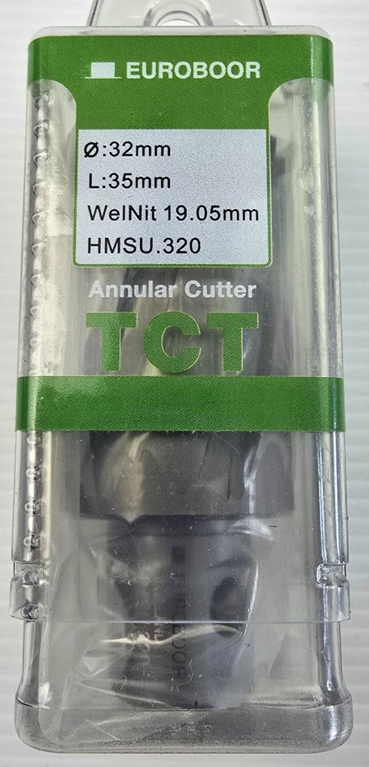 Euroboor HMSU.320 Annular Cutter Tungsten Carbide Tipped D:32mm L:35mm (NEW)