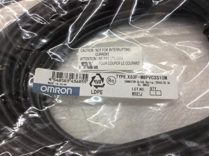 Omron XS3F-M8PVC3S10M Sensor cable, M8 straight socket (F), 3P, PVC, IP67, 10 m