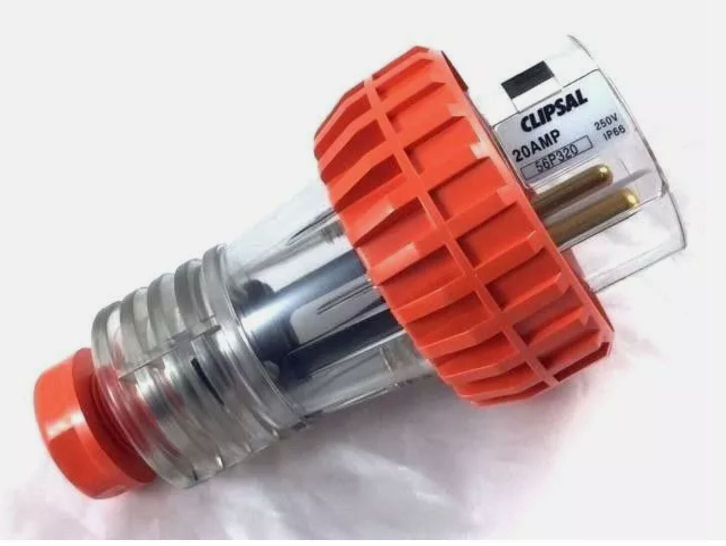 Clipsal 56P320 56P320EO 20A 20-amp 3 Pin plug Straight Round Single Phase