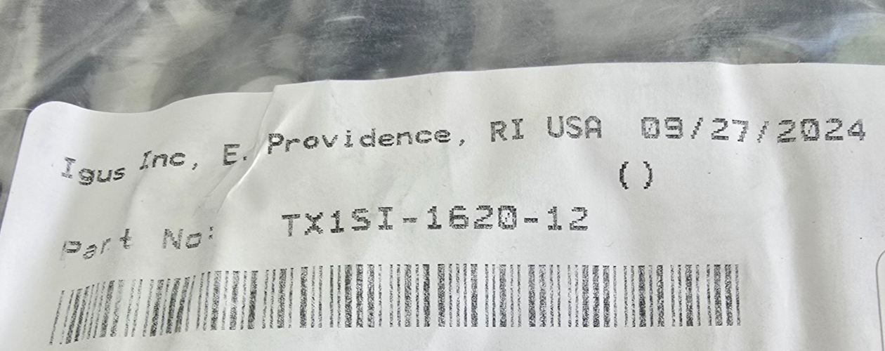 IGUS TX1SI-1620-12 IGUS TX1SI-1620-12 heavy duty bearing 200MPa 1x3/4" [5 Pack]