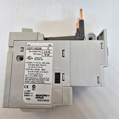 Sprecher+Schuh CEP7-EEDB OVERLOAD ELECTRONIC 3.2-16A FOR CA7-9/23 (NEW In Box)