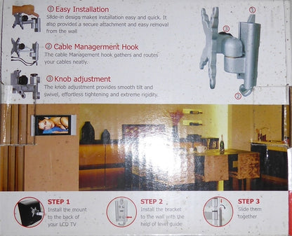 RO-TERO NGL12 LCD VESA Monitor TV Wall Mount Secure Support Bracket (New In Box)