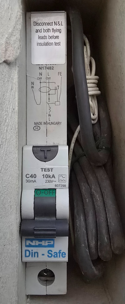 NHP DSRCBH4030A DIN-T RCD w/ Overcurrent 10kA 40A 1Pole N C Curve 30mA Type A