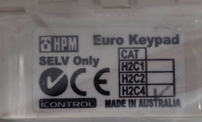 HPM H2C4U iControl 4 button Euro keypad SELV Only (NEW In Box)