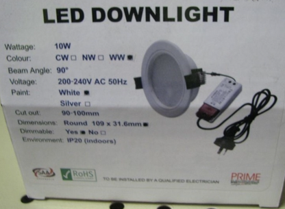 PRIME OPCL16 10W Slimline Round Recessed LED Downlight 700 Lumens  Warm white