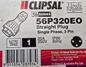 Clipsal 56P320 56P320EO 20A 20-amp 3 Pin plug Straight Round Single Phase